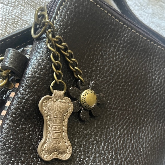 Chala cell phone Poodle Design Crossbody / convertible purseBag in brown and Tan - Picture 4 of 9